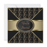 Black Gold Party invitation