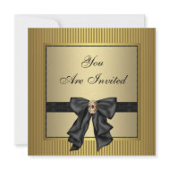 Black Gold Party invitation