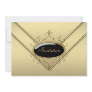 Black Gold Party invitation