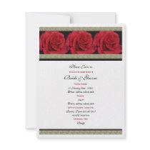 Black gold red elegant wedding personalized invitation
