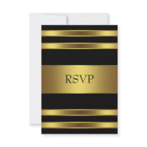 Black Gold RSVP Invites