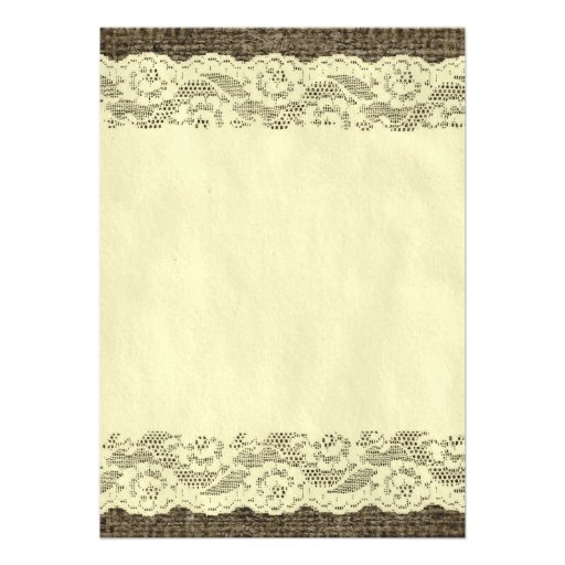 Black & Gold Rustic Lace Bridal Shower Invitations