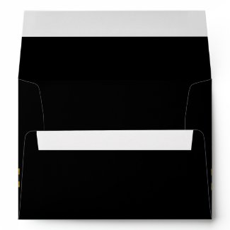 Black Gold Satin Ribbon Envelopes envelope