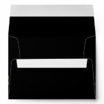Black Gold Satin Ribbon Envelopes