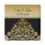 black gold Save the date magnet