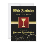 Black & Gold - Surprise 50th Birthday Party Invite