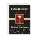 Black & Gold - Surprise 50th Birthday Party Invite invitations