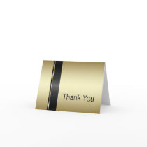 Black & Gold Thank You Cards