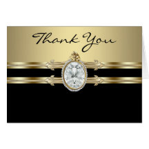 Black Gold Thank You Cards