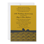 Black & Gold Trim 50th Anniversary Invitations