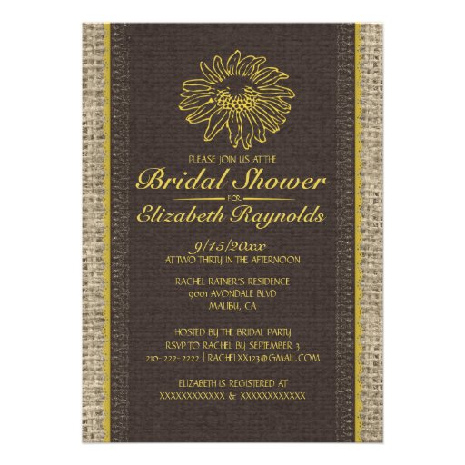Black & Gold Vintage Lace Bridal Shower Invitation