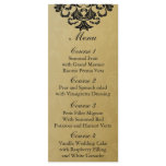 black gold Wedding menu Custom Rack Cards