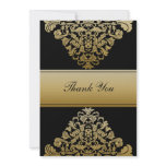 black gold wedding ThankYou Cards Announcements