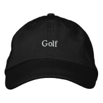 Black Golf embroidered hats by scottsjazz Black Golf embroidered hats