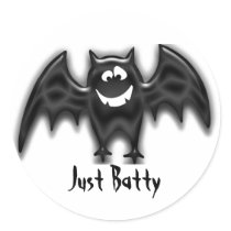 Black Goofy Bat, Just Batty sticker by marcya7 Black Goofy Bat, Just Batty sticker