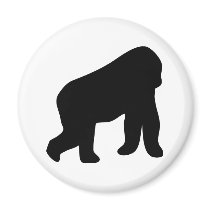 black gorilla walking monkey magnets by Tomaniac black gorilla walking monkey magnets
