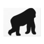 black gorilla walking monkey post card