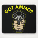 Black Got Ammo Pistol mousepads by WhiteTiger_LLC Black Got Ammo Pistol mousepads