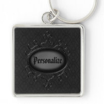 Black Gothic Vintage Personalized Key Chain