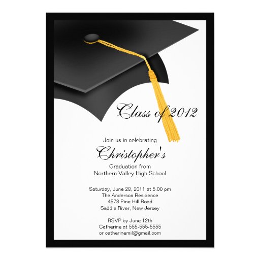Graduation Cap Party Invitation Graduation Cap Party Invitation