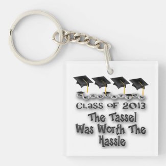 Black Graduation Caps Key Chains