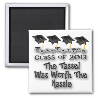 Black Graduation Caps Magnets