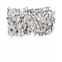 Black Graffiti Design Long Sleeve