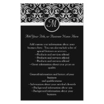 Black Grand Insignia Monogram flyer, program