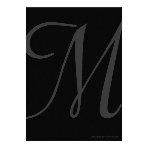 Black Grand Insignia Wedding Invitations