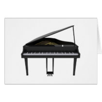 Black Grand Piano: 3D Model: Cards