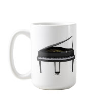 Black Grand Piano: 3D Model: Mugs