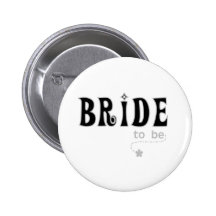 Black/Gray Bride to Be Button