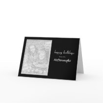 Black Gray Christmas Photo Card