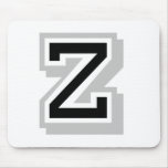 black gray letter Z Mouse Pads