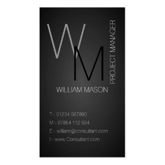 Black / Gray Slate Professional Business Card
