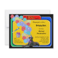 Black Great Dane Birthday Barker invitation