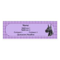 Black Great Dane Check Profile Card business cards