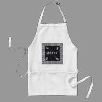 black Greek square aprons