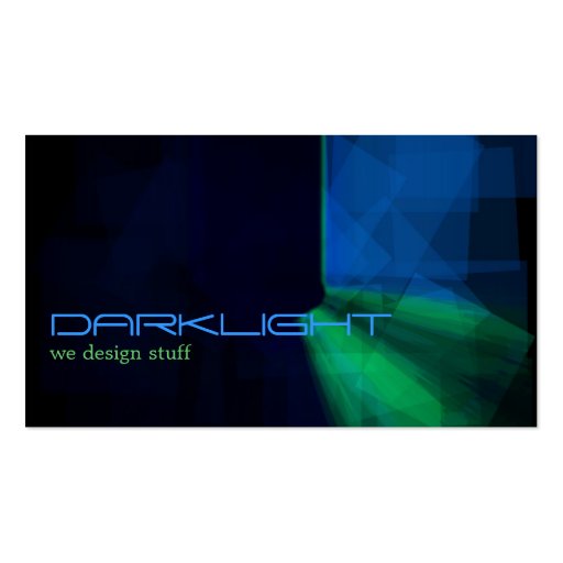 Black-Green-Blue Abstract Minimalist Design Business Card Templates (front side)