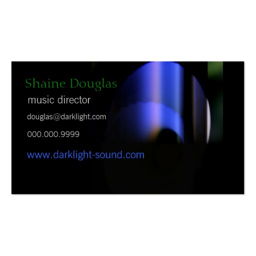 Black-Green-Blue Abstract Modern Generic Business Card (back side)