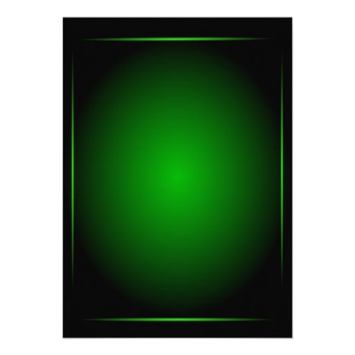 Black & Green Monogram Sci-fi - Invitation