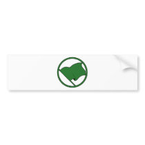 Black Green Purple Flag Plain No Symbol Blank Bumper Sticker
