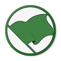 Black Green Purple Flag Plain No Symbol Blank Magnet