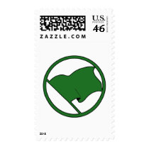 Black Green Purple Flag Plain No Symbol Blank Postage