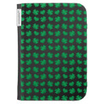 Black green shamrocks and hearts kindle 3G case