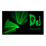 Black Green Skull DJ Business Card