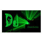 Black Green Strobe Lights DJ Business Card