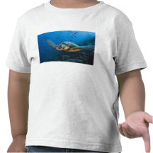 Black (Green) Turtle (Chelonia agassizi) off Tshirts