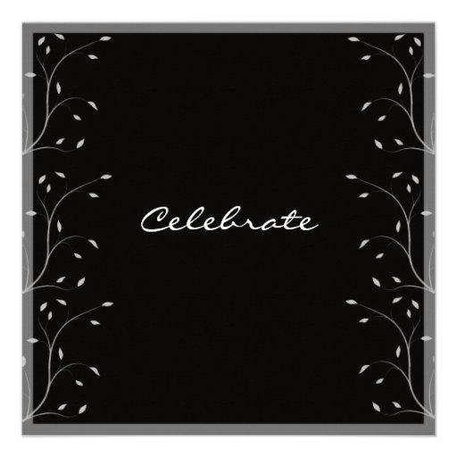 Black & Grey Anniversary Party Invitation