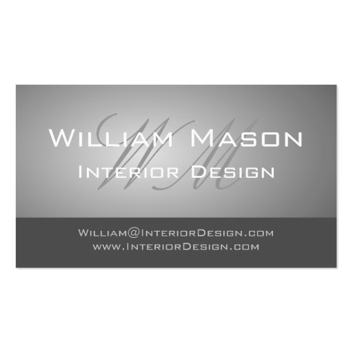 Black & Grey Professional Business Card (front side)
